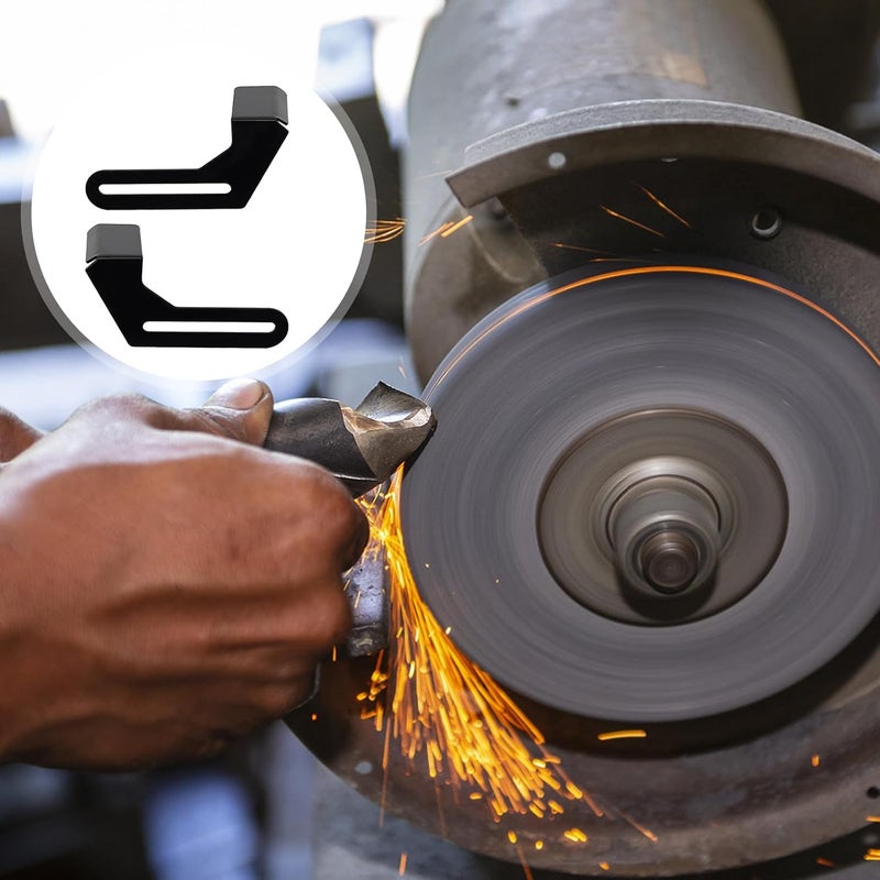 Cloudpower 2 قطع وسادة غسالة لوحة دعم طاحونة Bench Grinder، مجموعة درع أمان لوحة دعم معدنية بديلة لطاحونة Bench Grinder 126x56mm لطاحونة من نوع 150/200 باللون الأسود - Image 5